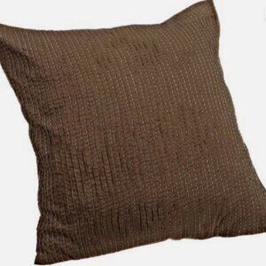 CALVIN KLEIN HOME Euro Rows Bark Pillow Sham Tea Flower